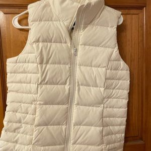 Lands End Puffer Off White Small